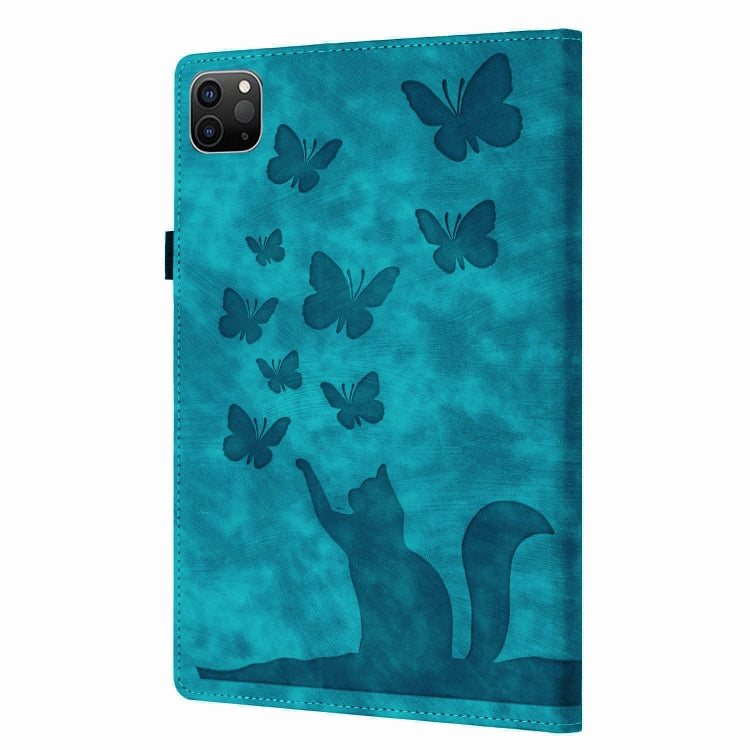 For iPad Pro 11 2025 / 2024 Butterfly Cat Embossing Leather Tablet Case