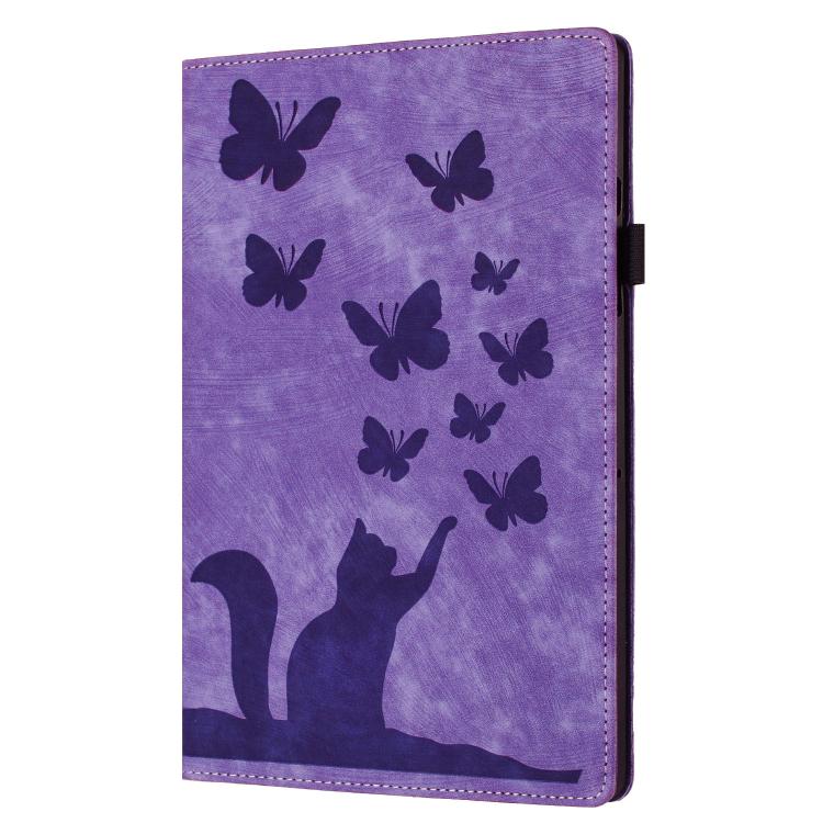 For iPad mini 2024 / 2021 Butterfly Cat Embossing Leather Tablet Case