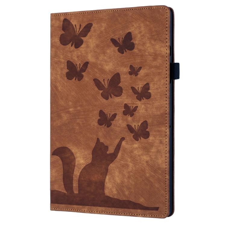 For iPad mini 2024 / 2021 Butterfly Cat Embossing Leather Tablet Case
