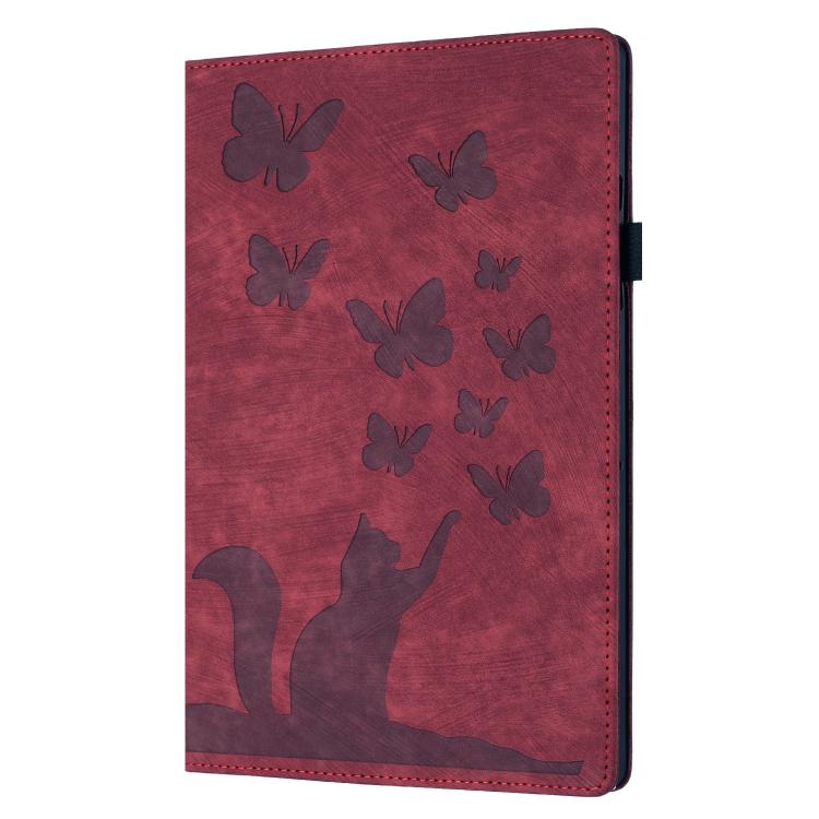For iPad mini 2024 / 2021 Butterfly Cat Embossing Leather Tablet Case