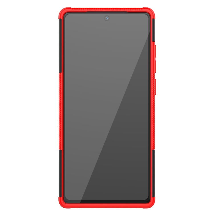 For Samsung Galaxy Note20 Tire Texture Shockproof TPU + PC Protective Case with Holder