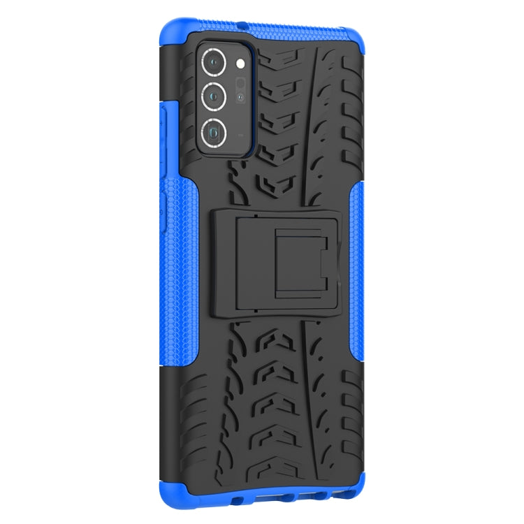 For Samsung Galaxy Note20 Tire Texture Shockproof TPU + PC Protective Case with Holder
