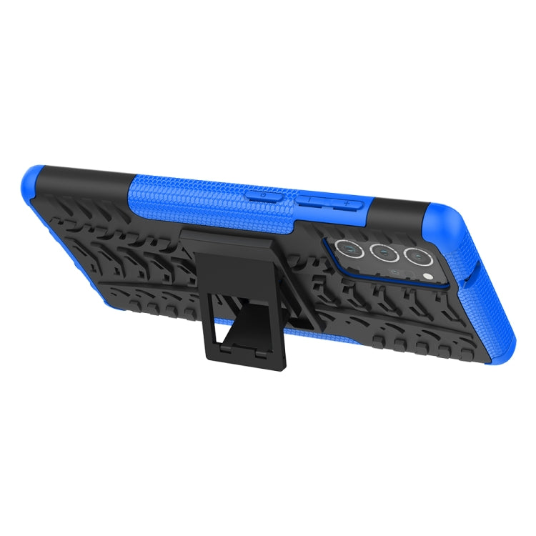 For Samsung Galaxy Note20 Tire Texture Shockproof TPU + PC Protective Case with Holder