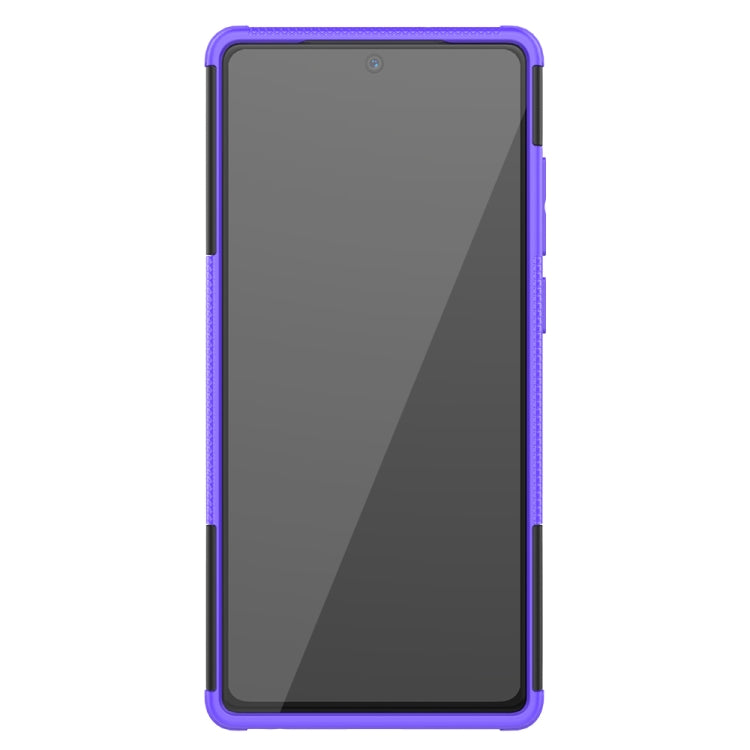 For Samsung Galaxy Note20 Tire Texture Shockproof TPU + PC Protective Case with Holder