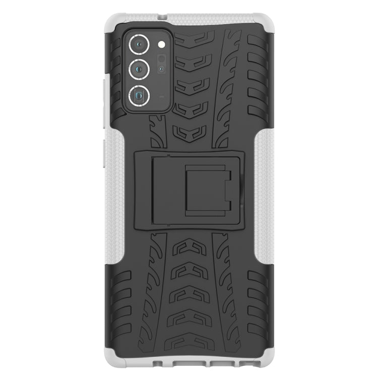 For Samsung Galaxy Note20 Tire Texture Shockproof TPU + PC Protective Case with Holder