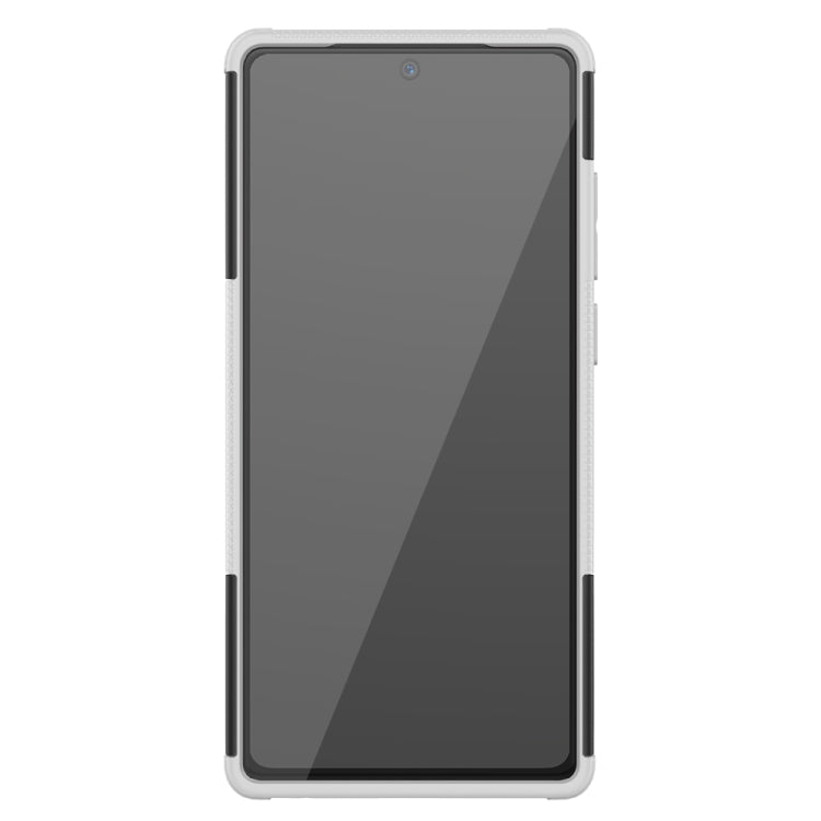 For Samsung Galaxy Note20 Tire Texture Shockproof TPU + PC Protective Case with Holder