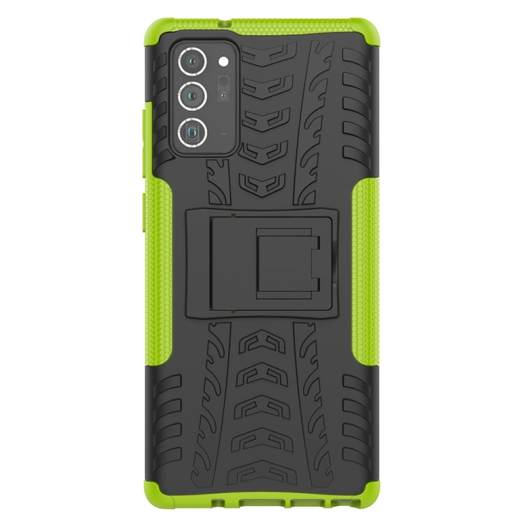 For Samsung Galaxy Note20 Tire Texture Shockproof TPU + PC Protective Case with Holder