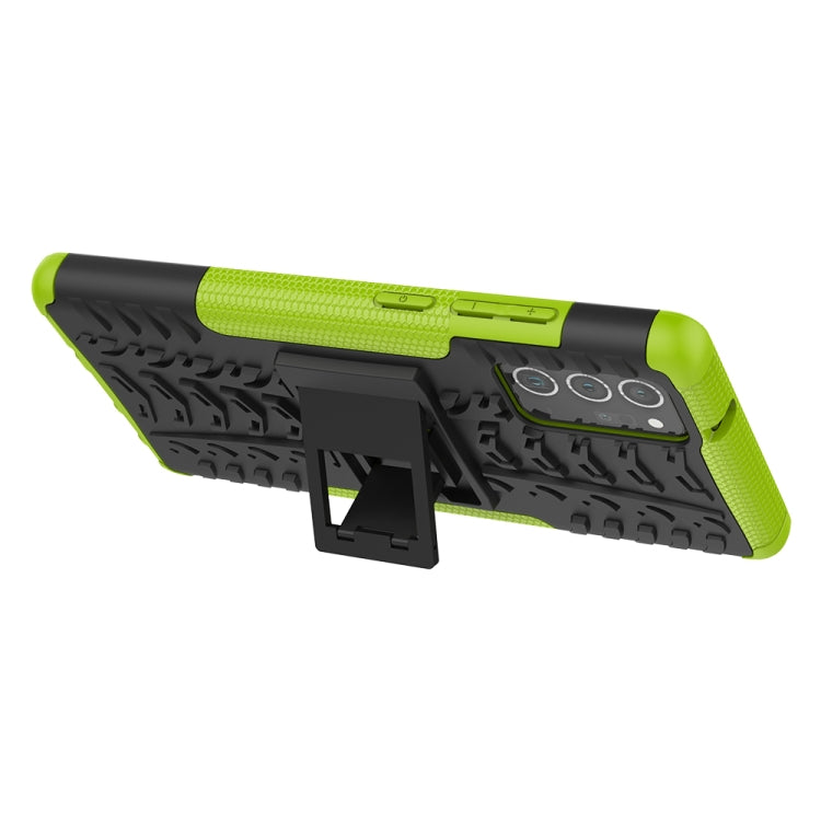For Samsung Galaxy Note20 Tire Texture Shockproof TPU + PC Protective Case with Holder