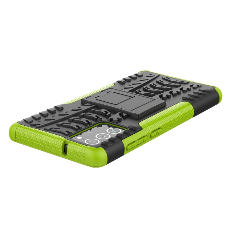 For Samsung Galaxy Note20 Tire Texture Shockproof TPU + PC Protective Case with Holder