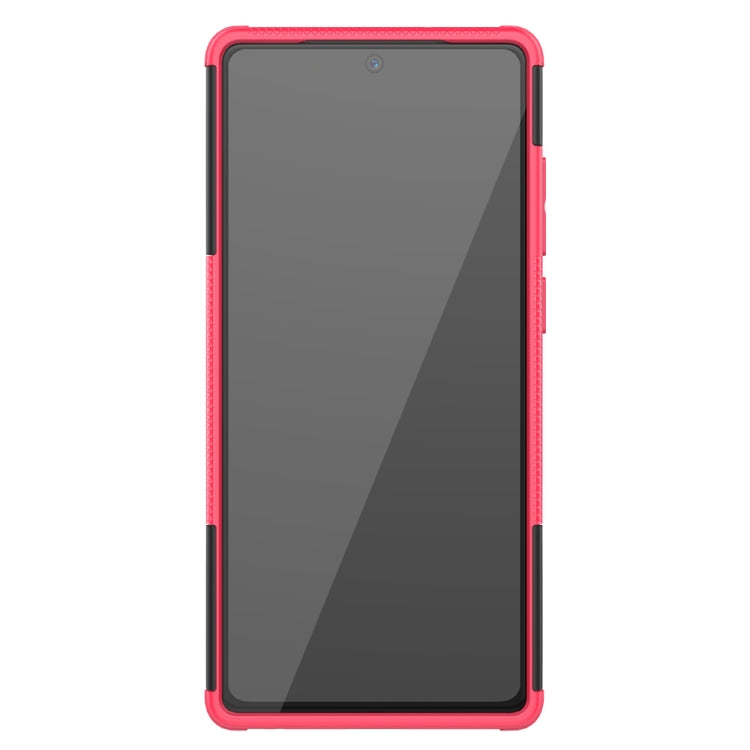 For Samsung Galaxy Note20 Tire Texture Shockproof TPU + PC Protective Case with Holder