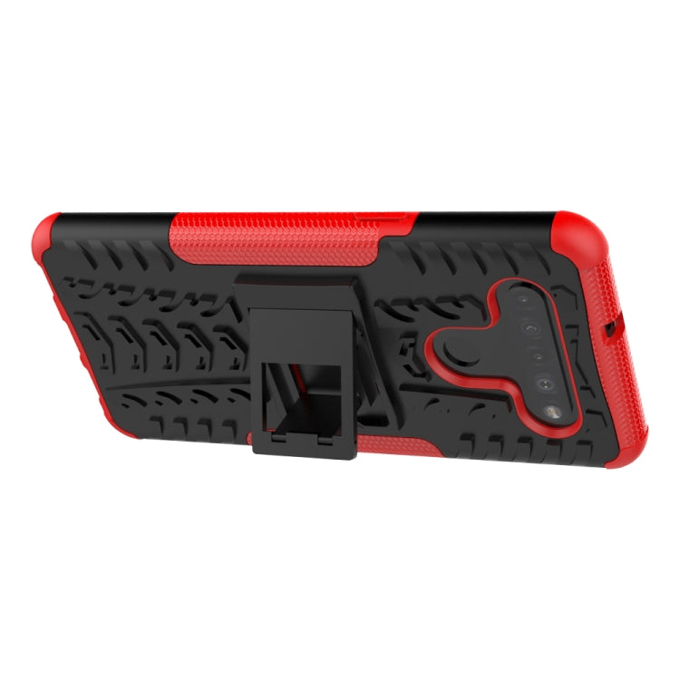 For LG K41S / K51S Tire Texture Shockproof TPU + PC Protective Case with Holder