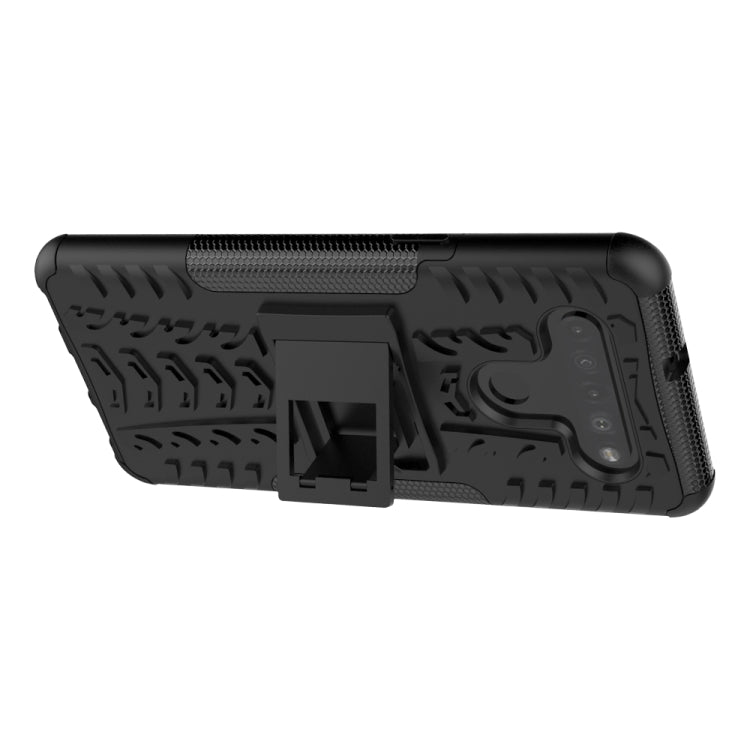For LG K41S / K51S Tire Texture Shockproof TPU + PC Protective Case with Holder
