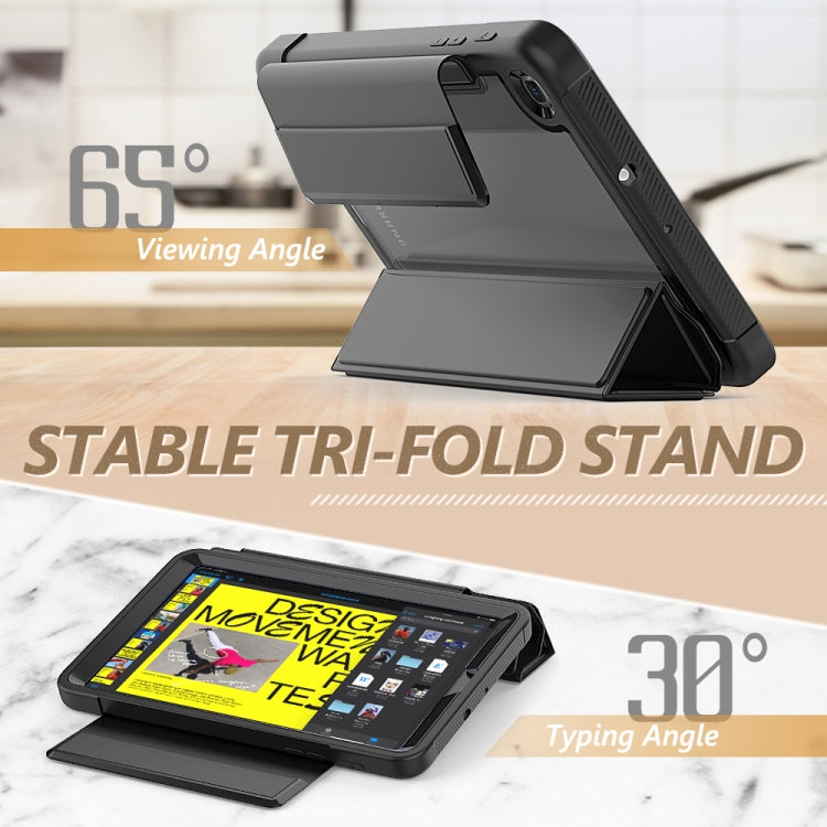For Samsung Galaxy Tab A 8.4 (2020) T307 Acrylic + TPU Horizontal Flip Smart Leather Case with Three-folding Holder & Pen Slot & Wake-up / Sleep Function