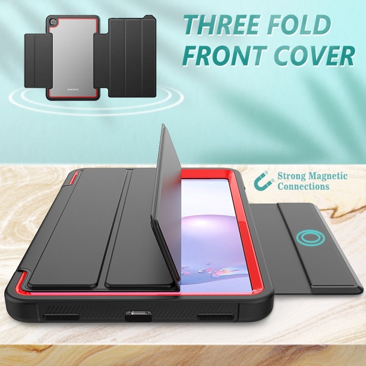 For Samsung Galaxy Tab A 8.4 (2020) T307 Acrylic + TPU Horizontal Flip Smart Leather Case with Three-folding Holder & Pen Slot & Wake-up / Sleep Function