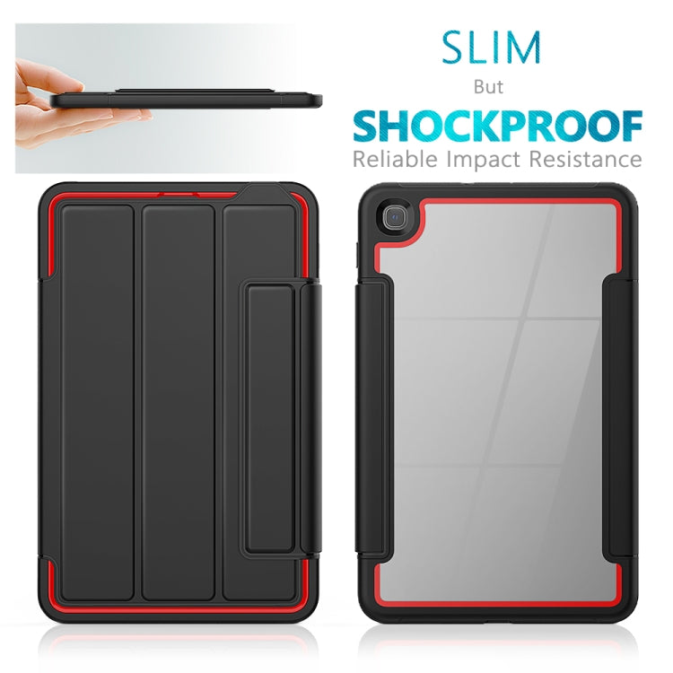 For Samsung Galaxy Tab A 8.4 (2020) T307 Acrylic + TPU Horizontal Flip Smart Leather Case with Three-folding Holder & Pen Slot & Wake-up / Sleep Function