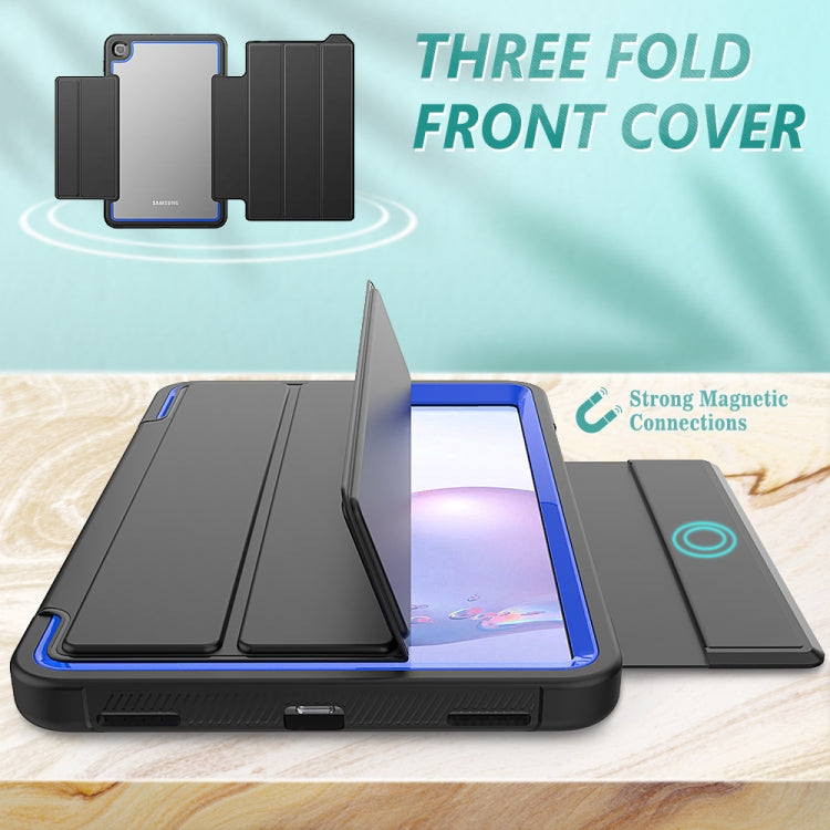 For Samsung Galaxy Tab A 8.4 (2020) T307 Acrylic + TPU Horizontal Flip Smart Leather Case with Three-folding Holder & Pen Slot & Wake-up / Sleep Function