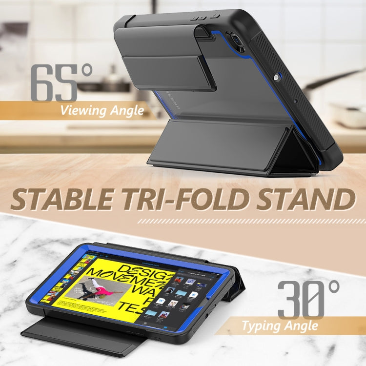 For Samsung Galaxy Tab A 8.4 (2020) T307 Acrylic + TPU Horizontal Flip Smart Leather Case with Three-folding Holder & Pen Slot & Wake-up / Sleep Function