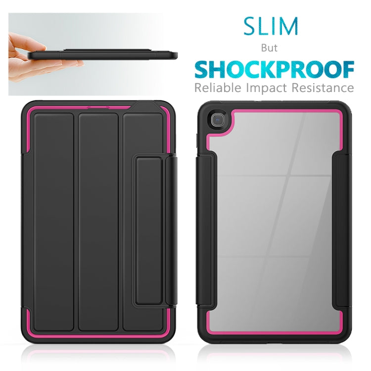 For Samsung Galaxy Tab A 8.4 (2020) T307 Acrylic + TPU Horizontal Flip Smart Leather Case with Three-folding Holder & Pen Slot & Wake-up / Sleep Function