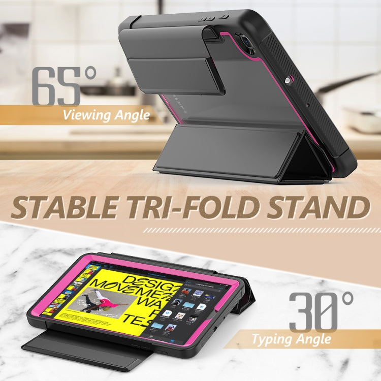 For Samsung Galaxy Tab A 8.4 (2020) T307 Acrylic + TPU Horizontal Flip Smart Leather Case with Three-folding Holder & Pen Slot & Wake-up / Sleep Function