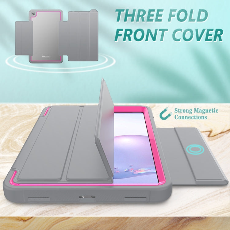 For Samsung Galaxy Tab A 8.4 (2020) T307 Acrylic + TPU Horizontal Flip Smart Leather Case with Three-folding Holder & Pen Slot & Wake-up / Sleep Function