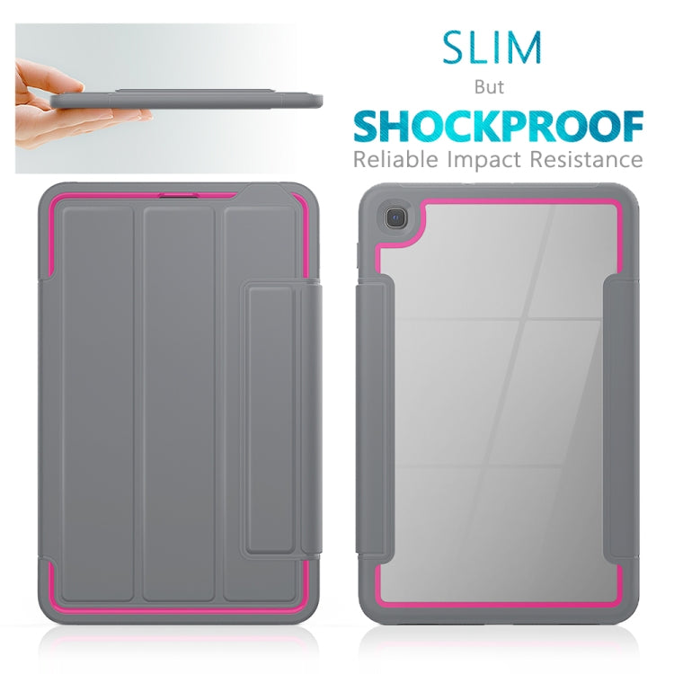 For Samsung Galaxy Tab A 8.4 (2020) T307 Acrylic + TPU Horizontal Flip Smart Leather Case with Three-folding Holder & Pen Slot & Wake-up / Sleep Function