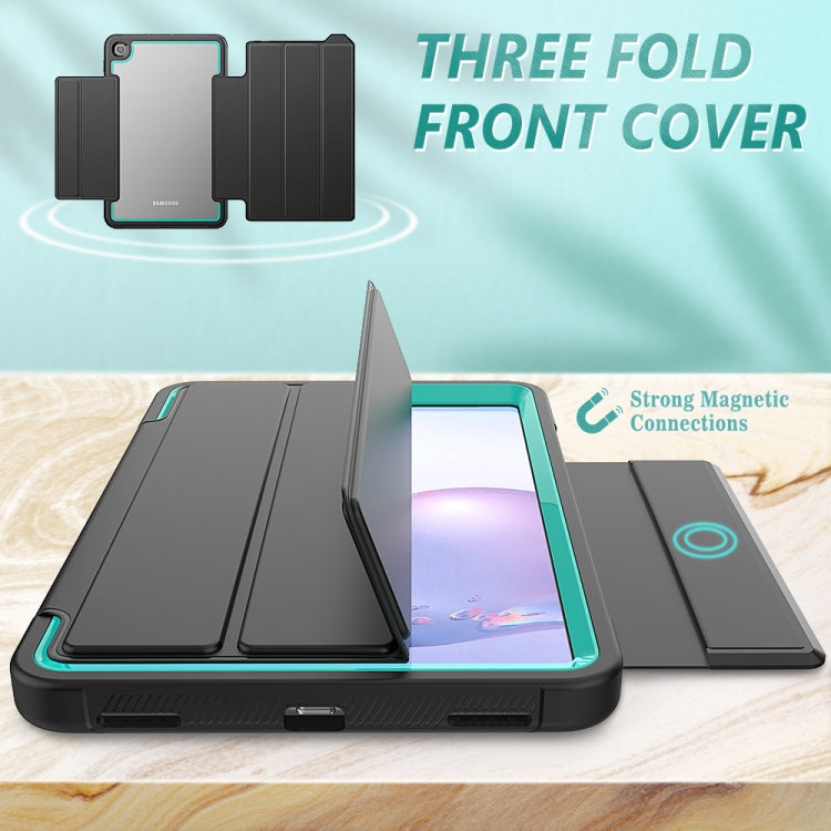 For Samsung Galaxy Tab A 8.4 (2020) T307 Acrylic + TPU Horizontal Flip Smart Leather Case with Three-folding Holder & Pen Slot & Wake-up / Sleep Function