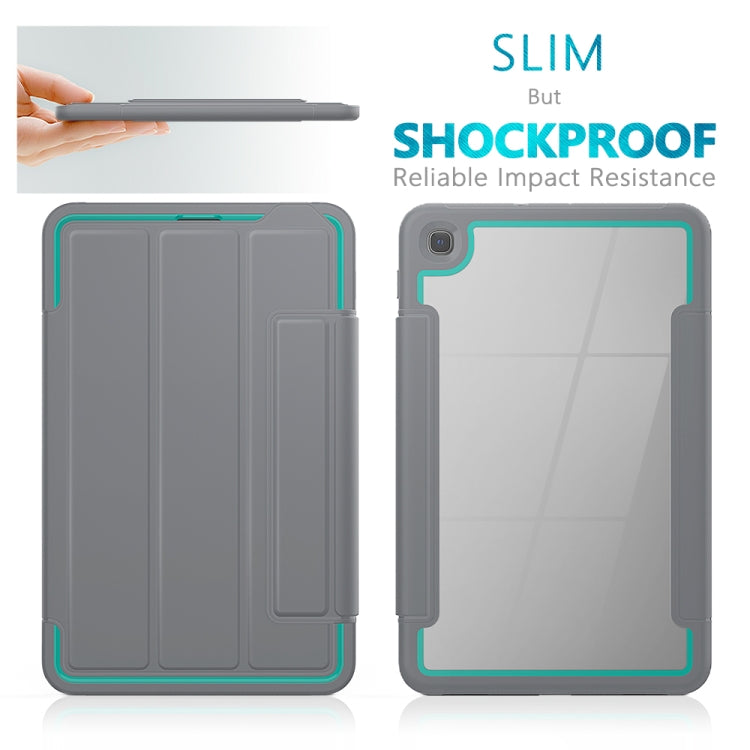 For Samsung Galaxy Tab A 8.4 (2020) T307 Acrylic + TPU Horizontal Flip Smart Leather Case with Three-folding Holder & Pen Slot & Wake-up / Sleep Function