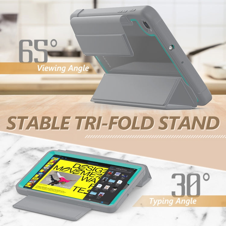 For Samsung Galaxy Tab A 8.4 (2020) T307 Acrylic + TPU Horizontal Flip Smart Leather Case with Three-folding Holder & Pen Slot & Wake-up / Sleep Function