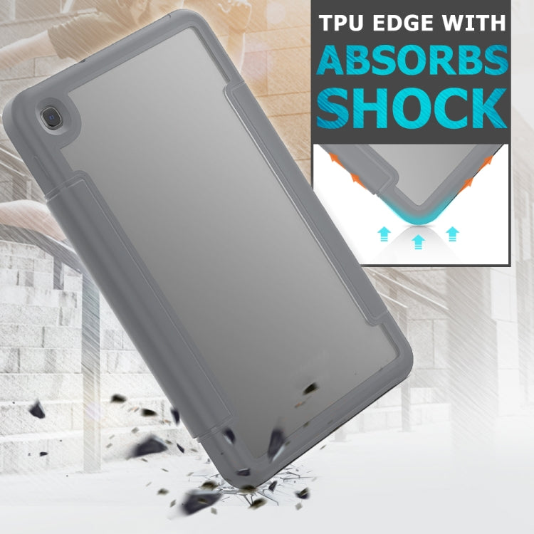 For Samsung Galaxy Tab A 8.4 (2020) T307 Acrylic + TPU Horizontal Flip Smart Leather Case with Three-folding Holder & Pen Slot & Wake-up / Sleep Function