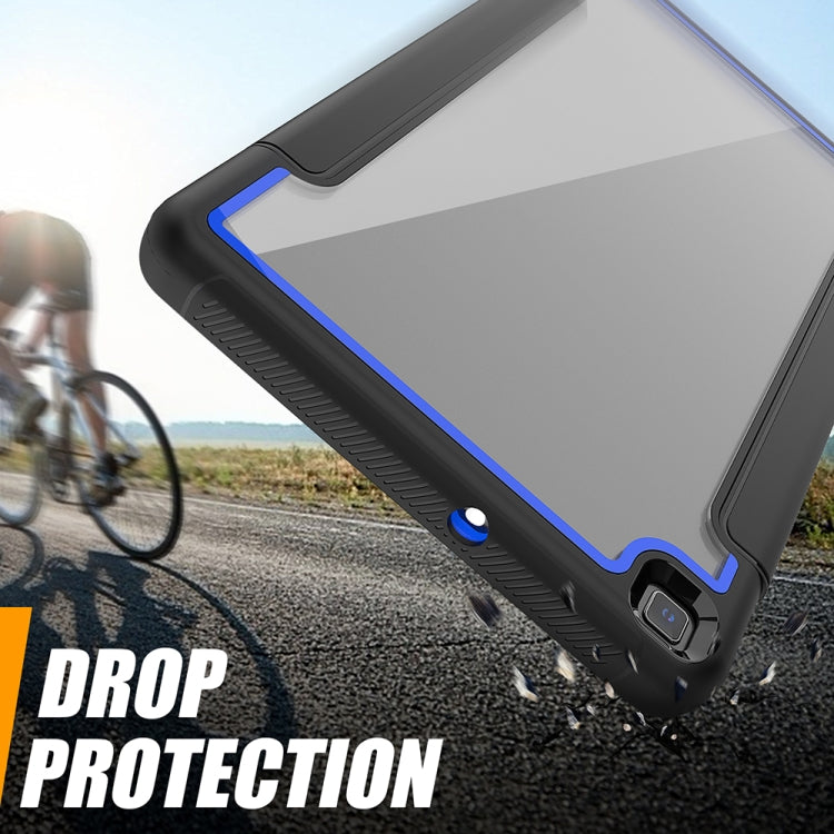 For Samsung Galaxy Tab A 8.0 (2019) T290/T295 Acrylic + TPU Horizontal Flip Smart Leather Case with Three-folding Holder & Pen Slot & Wake-up / Sleep Function