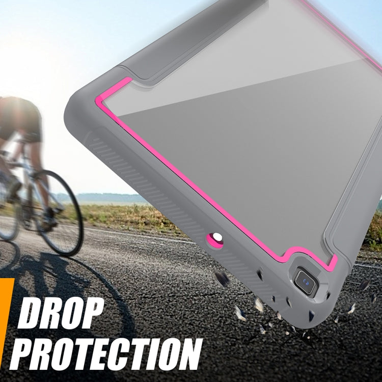 For Samsung Galaxy Tab A 8.0 (2019) T290/T295 Acrylic + TPU Horizontal Flip Smart Leather Case with Three-folding Holder & Pen Slot & Wake-up / Sleep Function