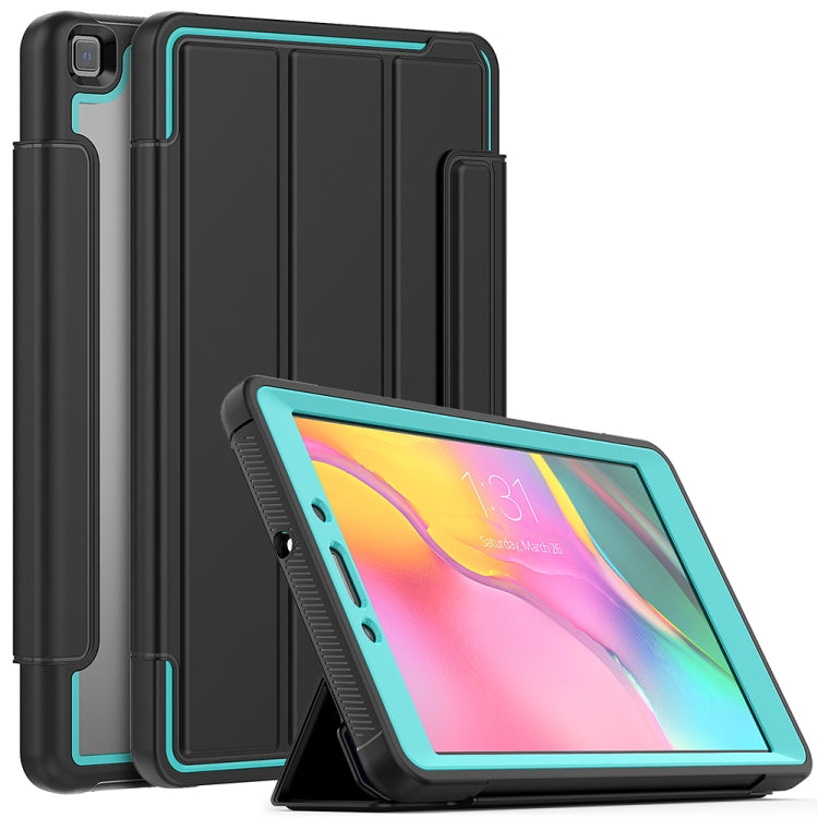 For Samsung Galaxy Tab A 8.0 (2019) T290/T295 Acrylic + TPU Horizontal Flip Smart Leather Case with Three-folding Holder & Pen Slot & Wake-up / Sleep Function