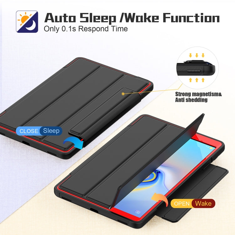 For Samsung Galaxy Tab A 10.1 (2019) T510/T515 Acrylic + TPU Horizontal Flip Smart Leather Case with Three-folding Holder & Pen Slot & Wake-up / Sleep Function