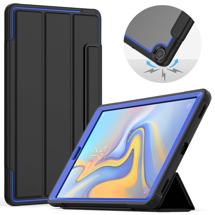 For Samsung Galaxy Tab A 10.1 (2019) T510/T515 Acrylic + TPU Horizontal Flip Smart Leather Case with Three-folding Holder & Pen Slot & Wake-up / Sleep Function