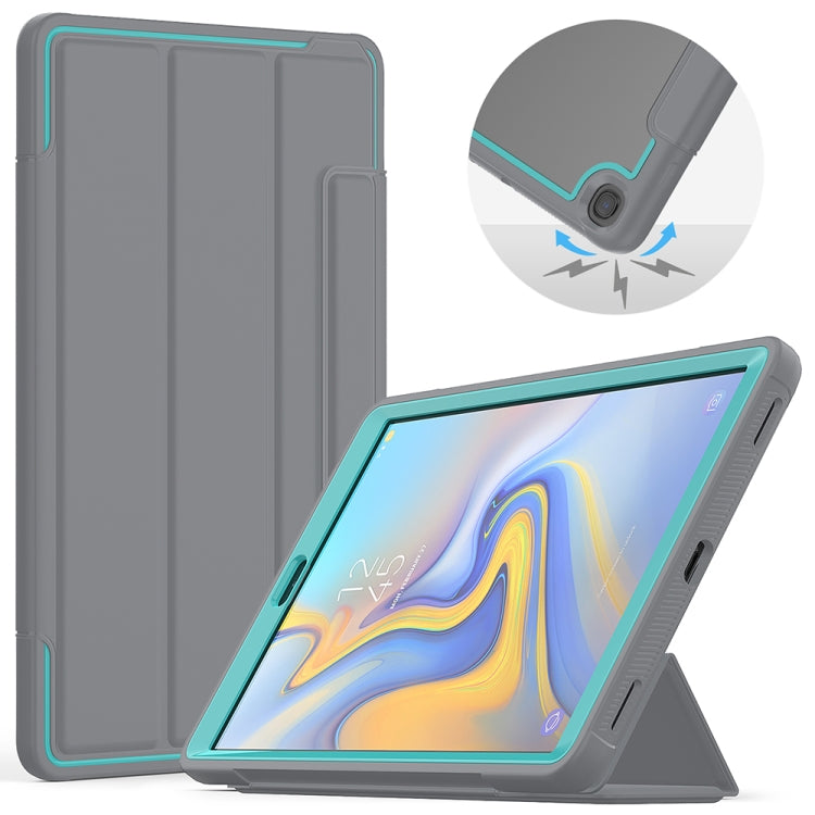For Samsung Galaxy Tab A 10.1 (2019) T510/T515 Acrylic + TPU Horizontal Flip Smart Leather Case with Three-folding Holder & Pen Slot & Wake-up / Sleep Function