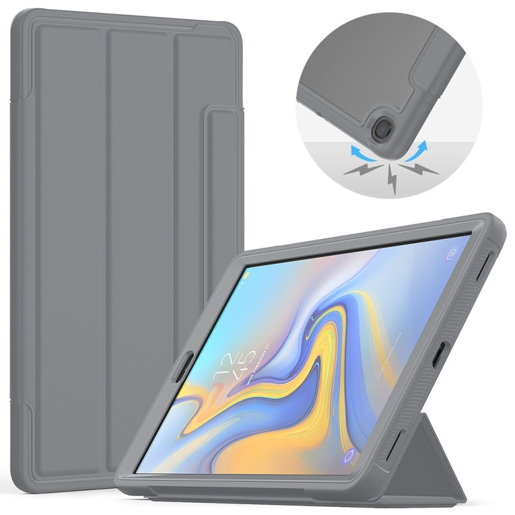 For Samsung Galaxy Tab A 10.1 (2019) T510/T515 Acrylic + TPU Horizontal Flip Smart Leather Case with Three-folding Holder & Pen Slot & Wake-up / Sleep Function