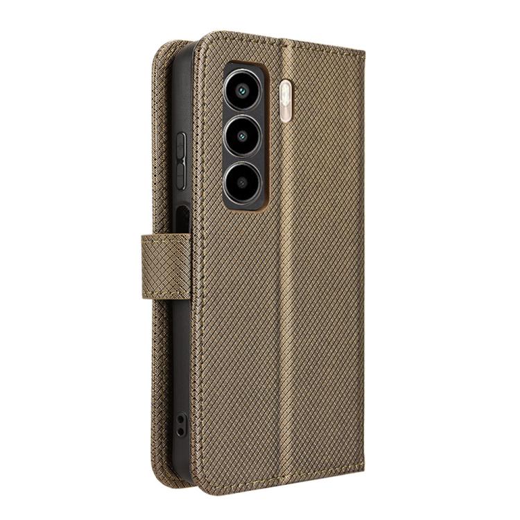 For itel Power 70 Diamond Texture Leather Phone Case