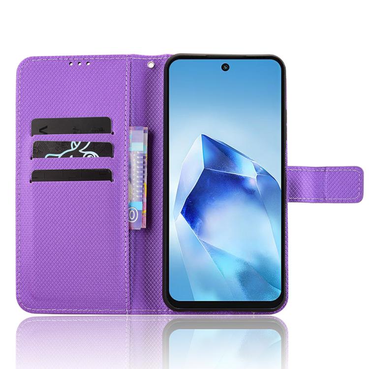 For itel Power 70 Diamond Texture Leather Phone Case