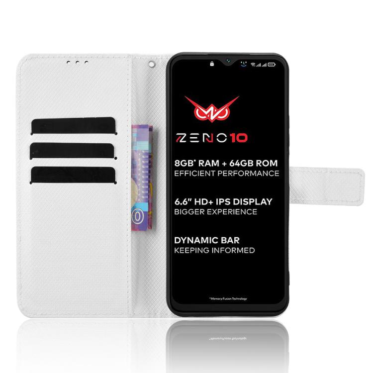 For itel Zeno 10 Diamond Texture Leather Phone Case