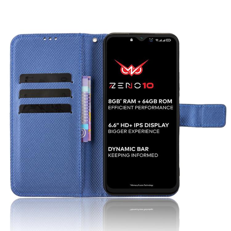 For itel Zeno 10 Diamond Texture Leather Phone Case