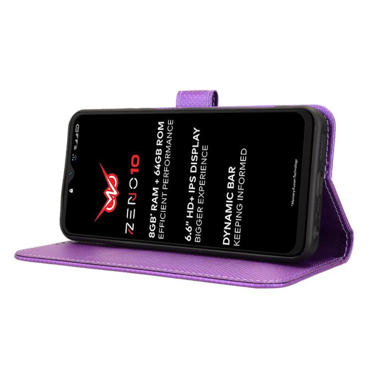 For itel Zeno 10 Diamond Texture Leather Phone Case