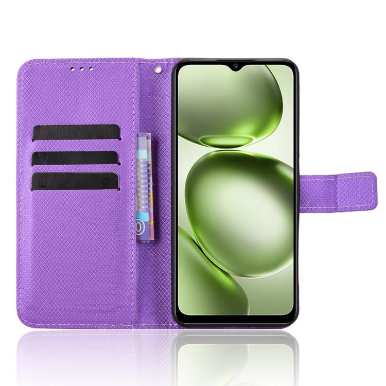 For itel A100C 4G Diamond Texture Leather Phone Case