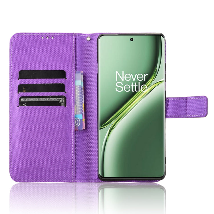 For OnePlus Ace 3 Pro Diamond Texture Leather Phone Case