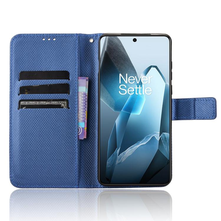 For OnePlus 13 5G Diamond Texture Leather Phone Case