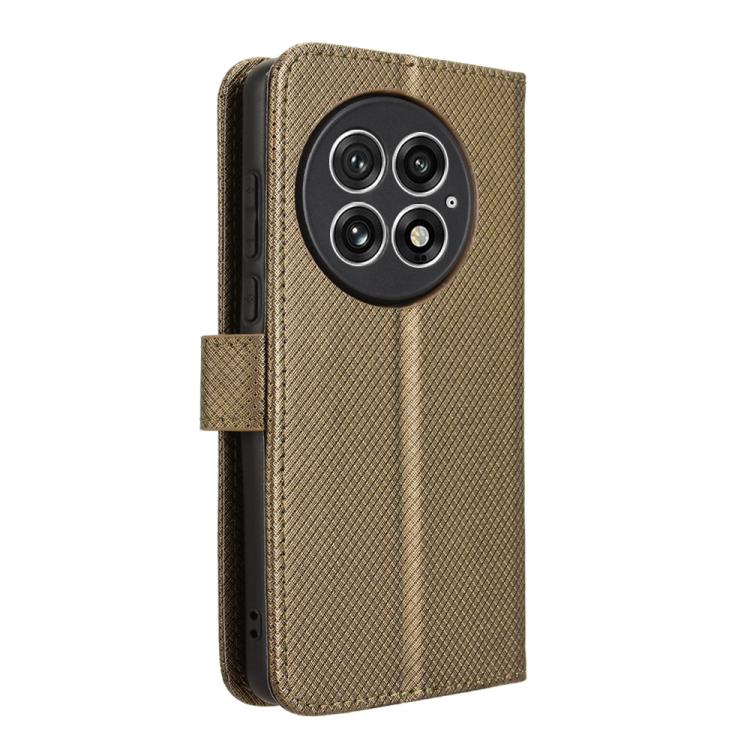 For OnePlus 13 5G Diamond Texture Leather Phone Case