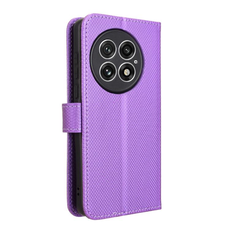 For OnePlus 13 5G Diamond Texture Leather Phone Case