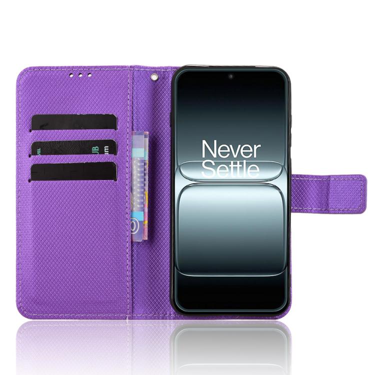 For OnePlus 13T Diamond Texture Leather Phone Case