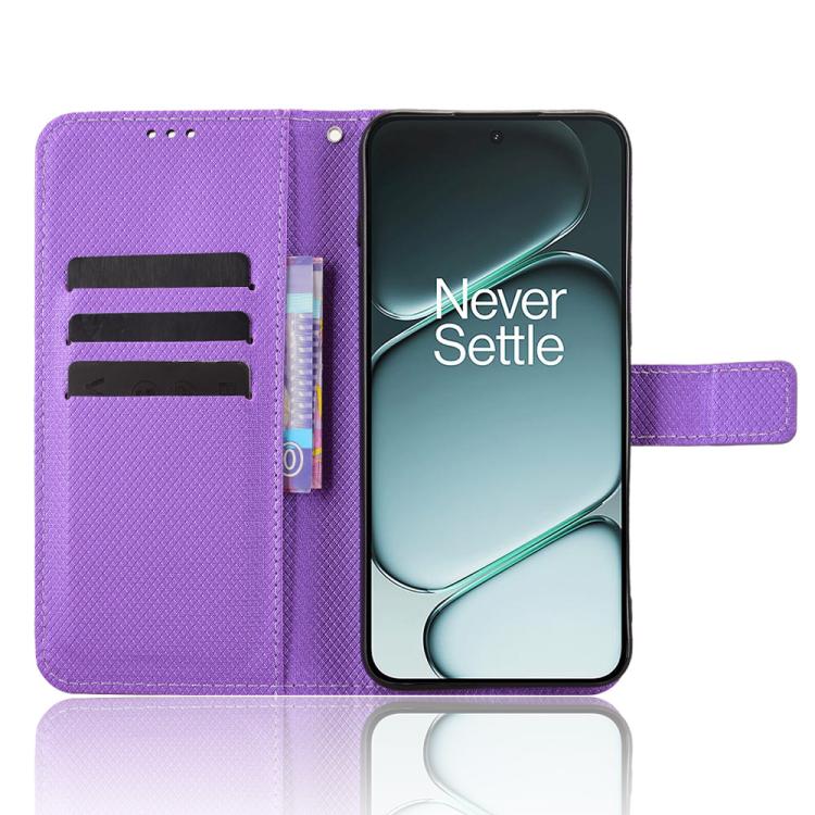 For OnePlus Ace 6 / Ace 6T / 15R Diamond Texture Leather Phone Case