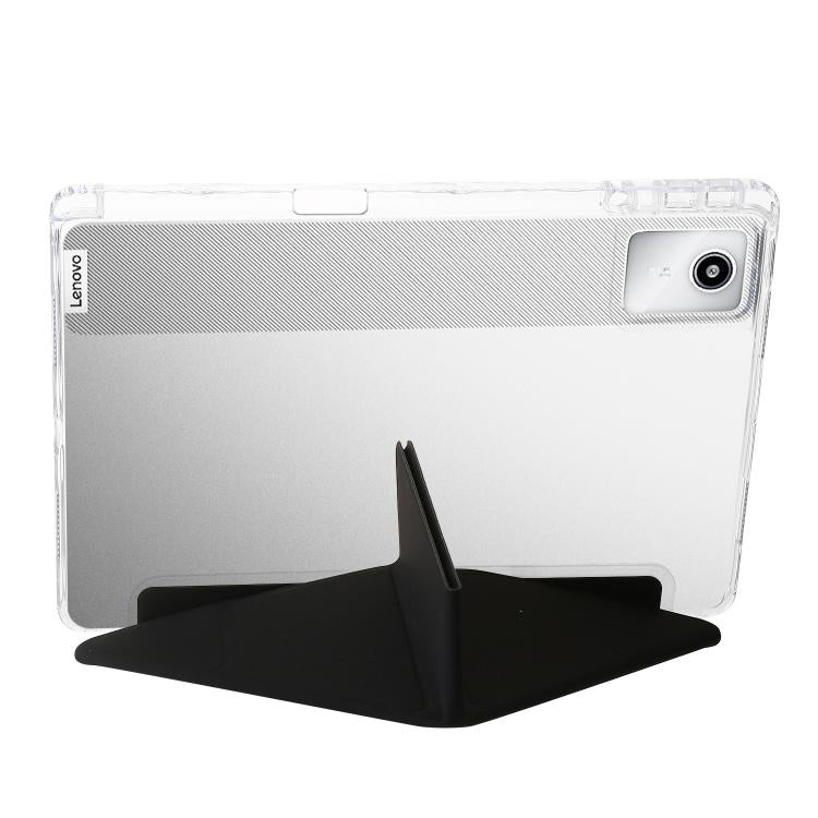 For Lenovo Xiaoxin Pad 11 2025 Clear Acrylic Deformation Leather Tablet Case