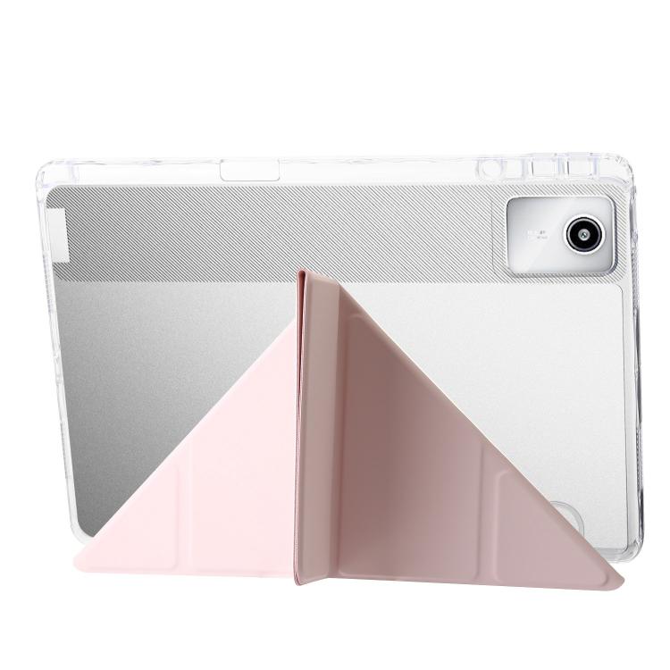 For Lenovo Xiaoxin Pad 11 2025 Clear Acrylic Deformation Leather Tablet Case